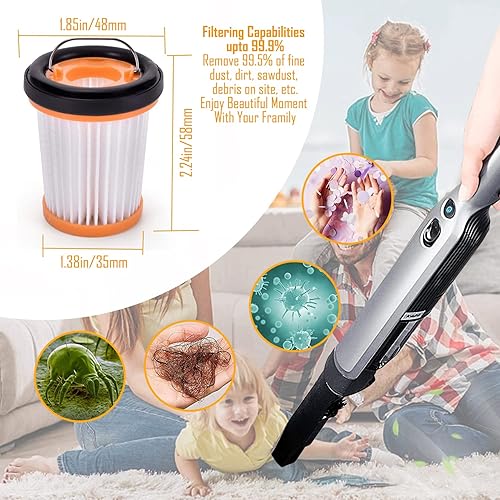 Miniatura 2 de Unikstone 4 piezas de repuesto para filtro Shark ION W1 WV200, WV201, WV205, WV220. Comparar con la pieza XHFWV200