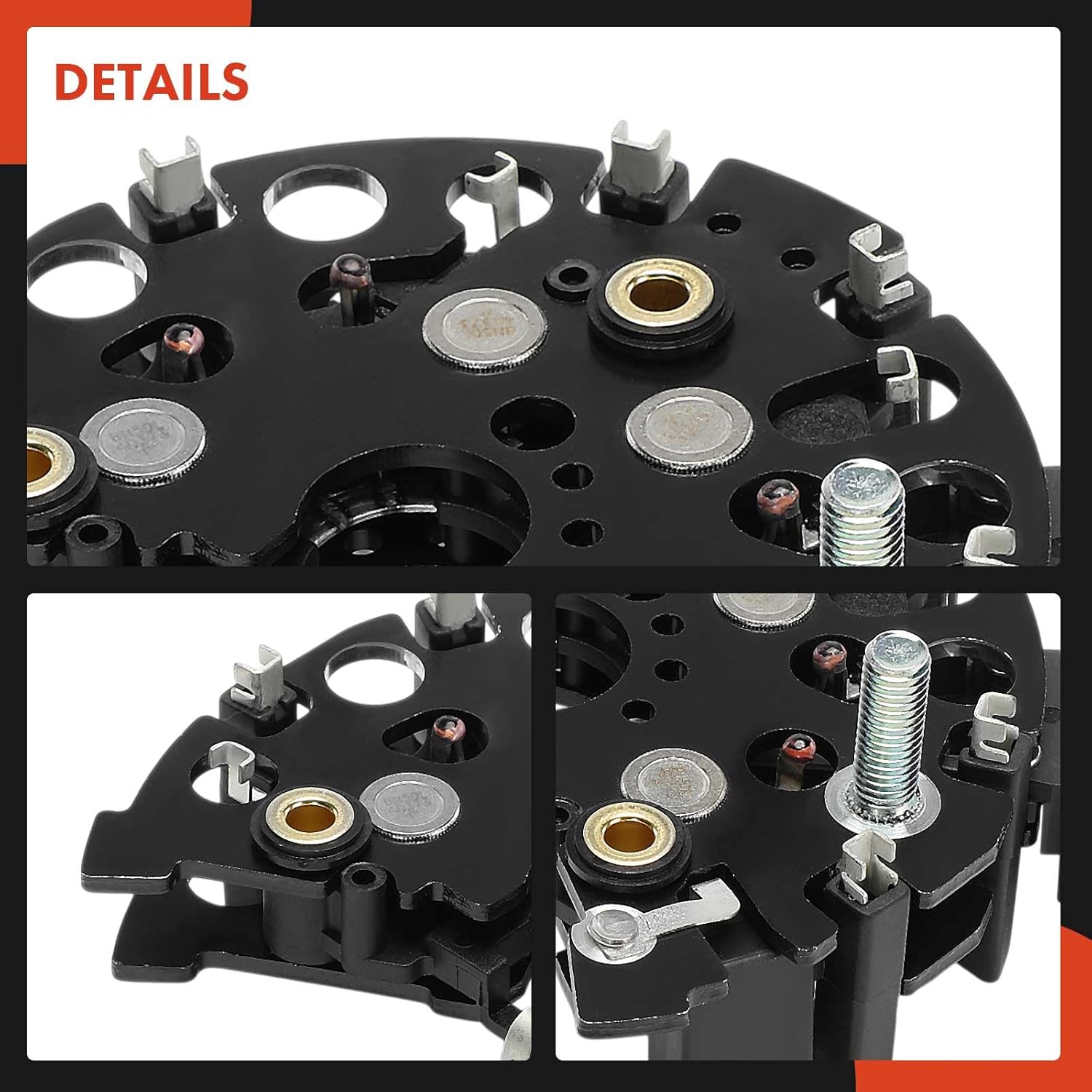 A-Premium Alternator Rectifier Compatible with Volkswagen Jetta 1993-1998, Passat 1992-1997, Golf 1993-1998, Corrado 1992-1995, EuroVan 1992-1995/1997/2000-2001, Transporter 1992-1993