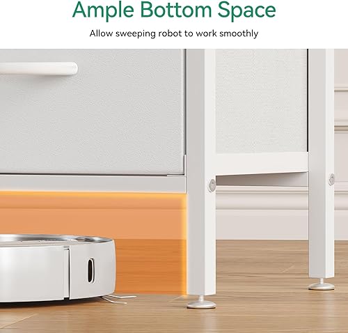 Miniatura 7 de AODK Soporte de TV con estación de carga, soporte de TV de 52 pulgadas de alto para habitaciones con 11 cajones de almacenamiento, cajones grandes