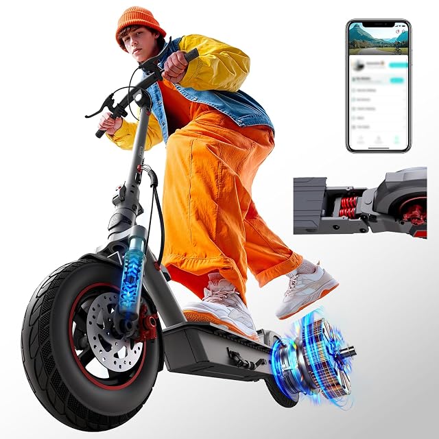 TST Electric Scooter for Adults 19 20 Mph Top Speed 20 30 Miles Range Off Road Electric Scooter