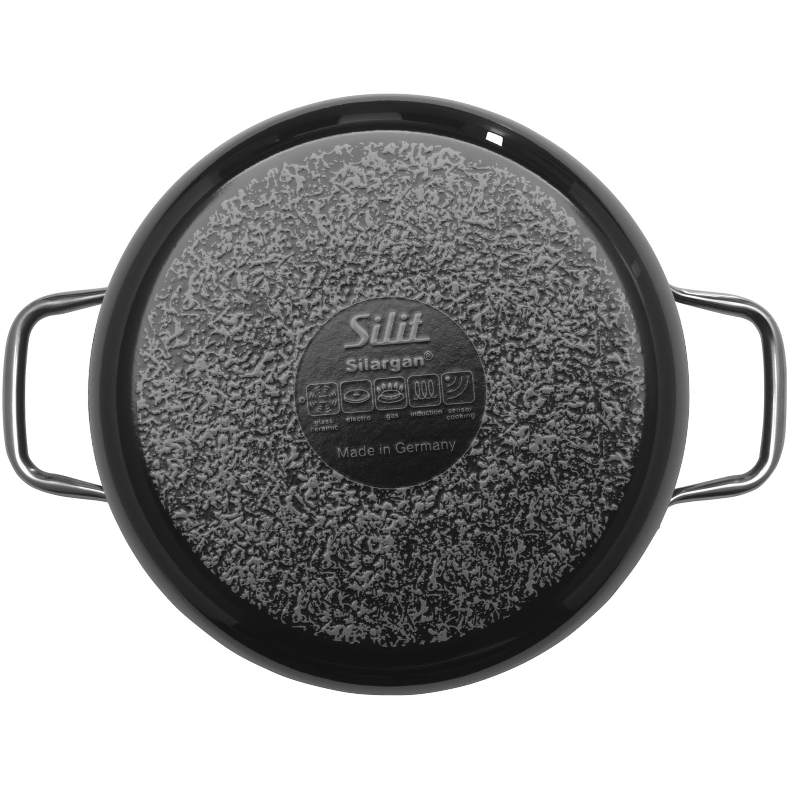 Silit Elegance Line Topfset Induktion 4-teilig, Kochtopf Set mit Glasdeckel, Silargan Funktionskeramik, Induktions Töpfe Set nickelfrei