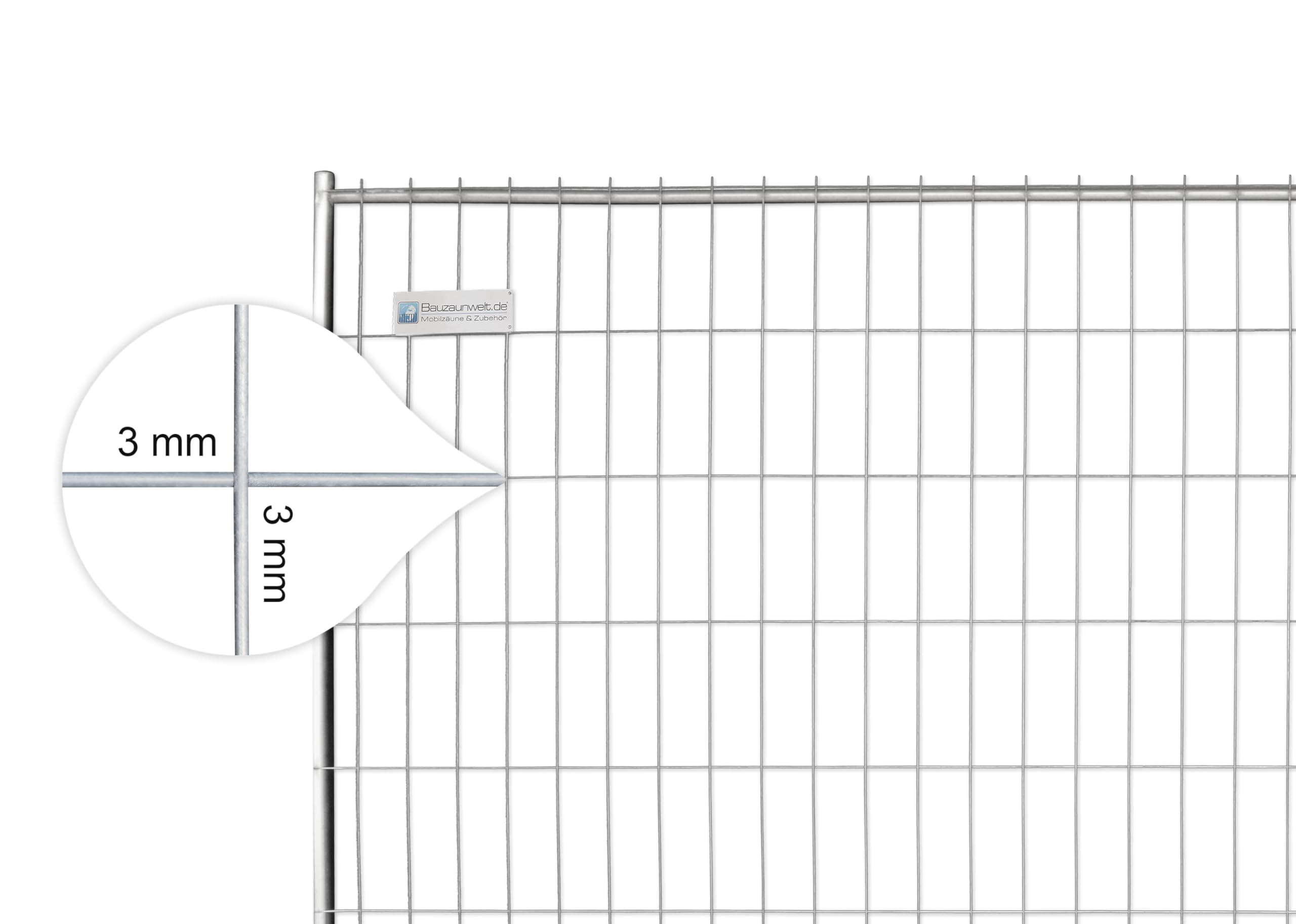 Bauzaun EUTOP 20er Set – verzinkt, 3,50 x 2,00 m – inkl. Betonfuß & Verbinder – mobiler Bauzaun für Baustellen, Absperrungen & Veranstaltungen – Lieferung inklusive