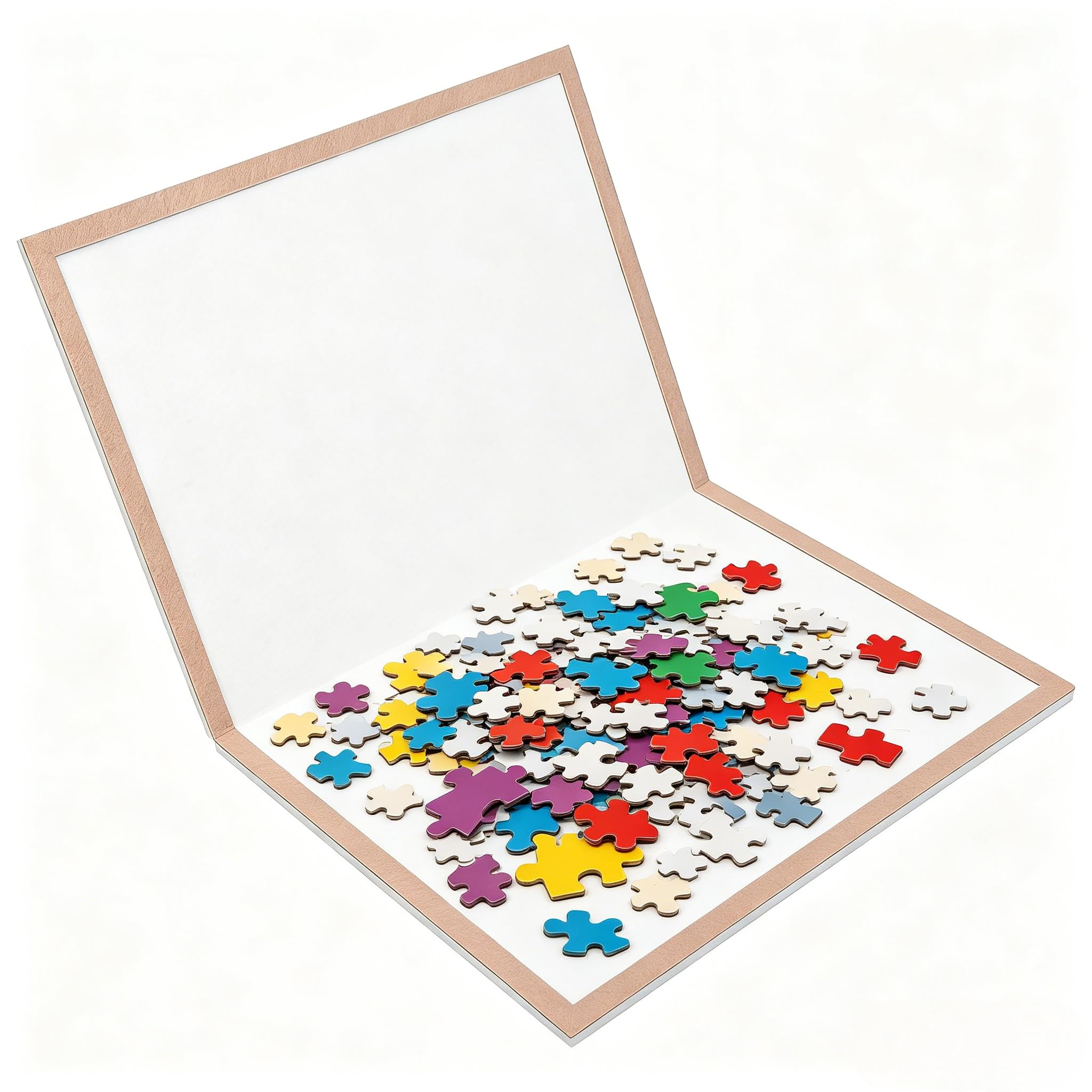 ibasenice Foldable Puzzle Board for 500 Pieces | 23.6x15.7 Inch Portable Jigsaw Puzzle Mat with Raised Edge Frame | Non-Slip Tabletop Holder and Storage Tray for Adults DIY Crafts and Hobbies