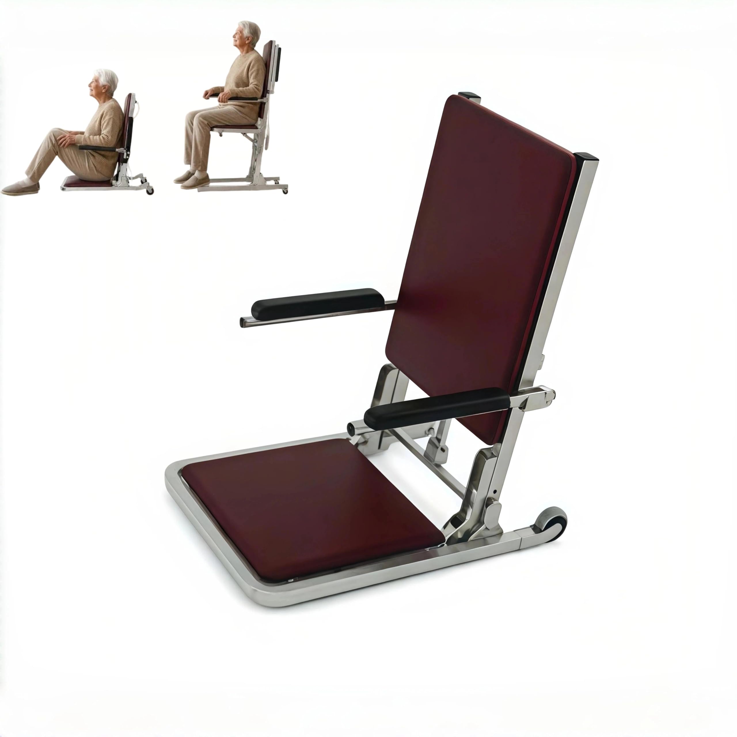 Genérico Sillón Eléctrico para Levantarse del Suelo, Silla de Elevación para Asistencia de Ancianos (hasta 120 kg), Elevador Móvil Compacto con Ruedas Grandes para Hogar y Cuidado