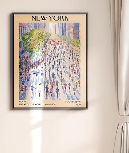 Miniatura 3 de K&L DESIGN CO. Impresión artística retro vintage de Nueva York, póster sin marco de 11 x 14 pulgadas, recuerdos de la ciudad de Nueva York, bonita