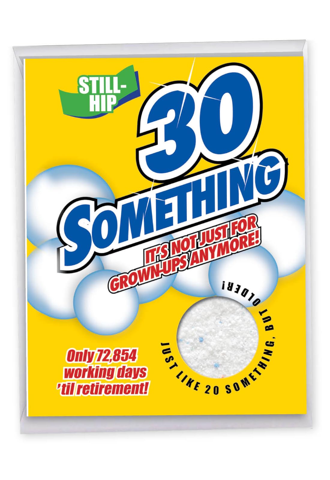 NobleWorks - Large 30th Happy Birthday Card (8.5 x 11 Inch) - Funny 30 Year Milestone Bday Congrats, Jumbo Group Card - Something 30 J5176