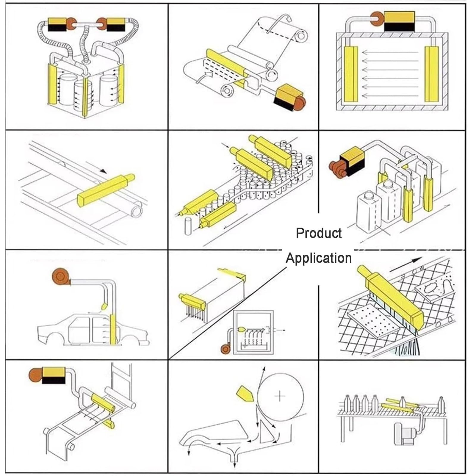 Przemysłowa dmuchawa do noży, aluminiowe ostrze powietrzne z gwintem 1/10.2 cm do usuwania wody i kurzu w liniach produkcyjnych
