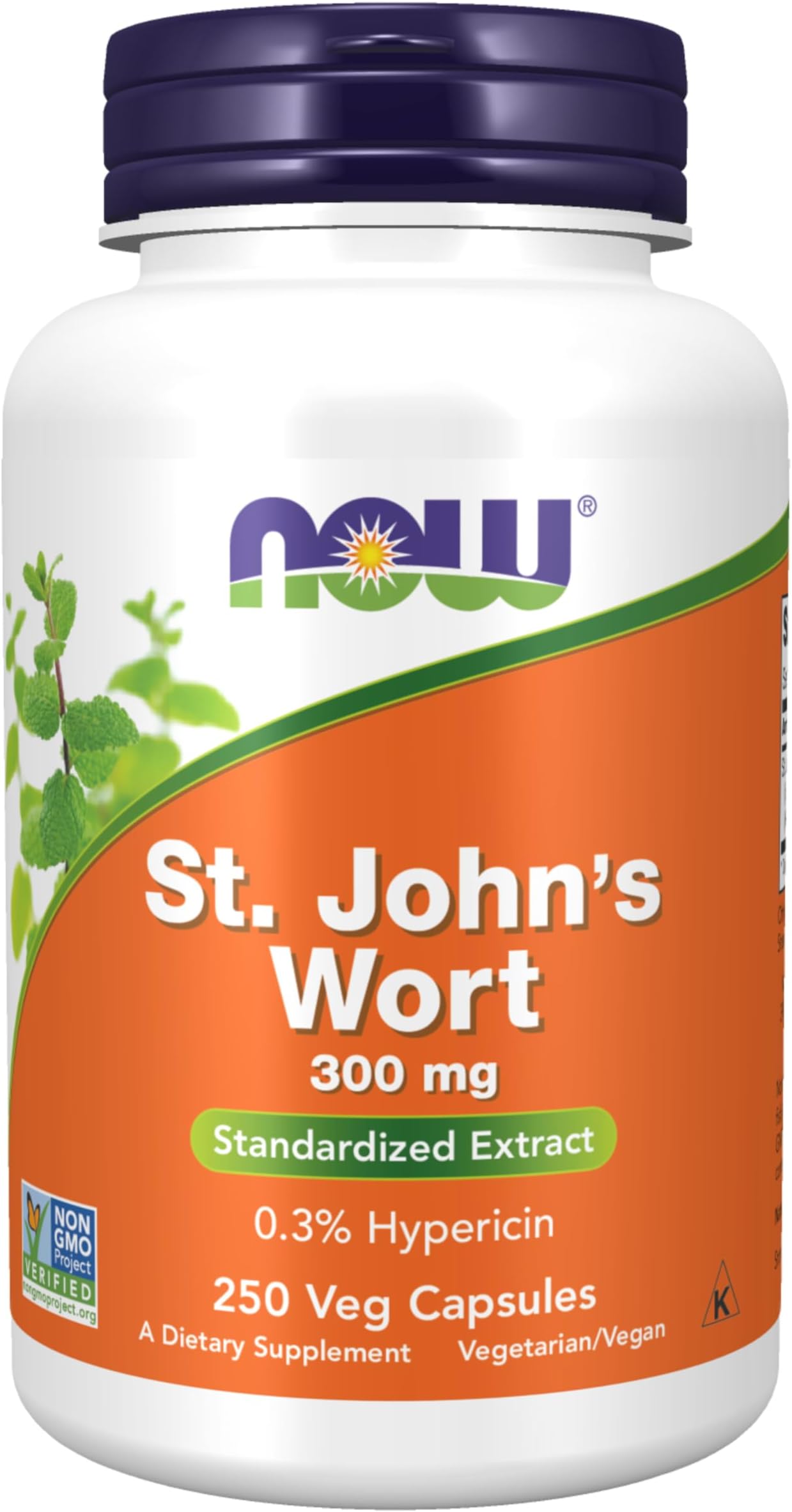 NOW Supplements, St. John's Wort (Hypericum perforatum) 300 mg, Standardized Extract, 250 Veg Capsules