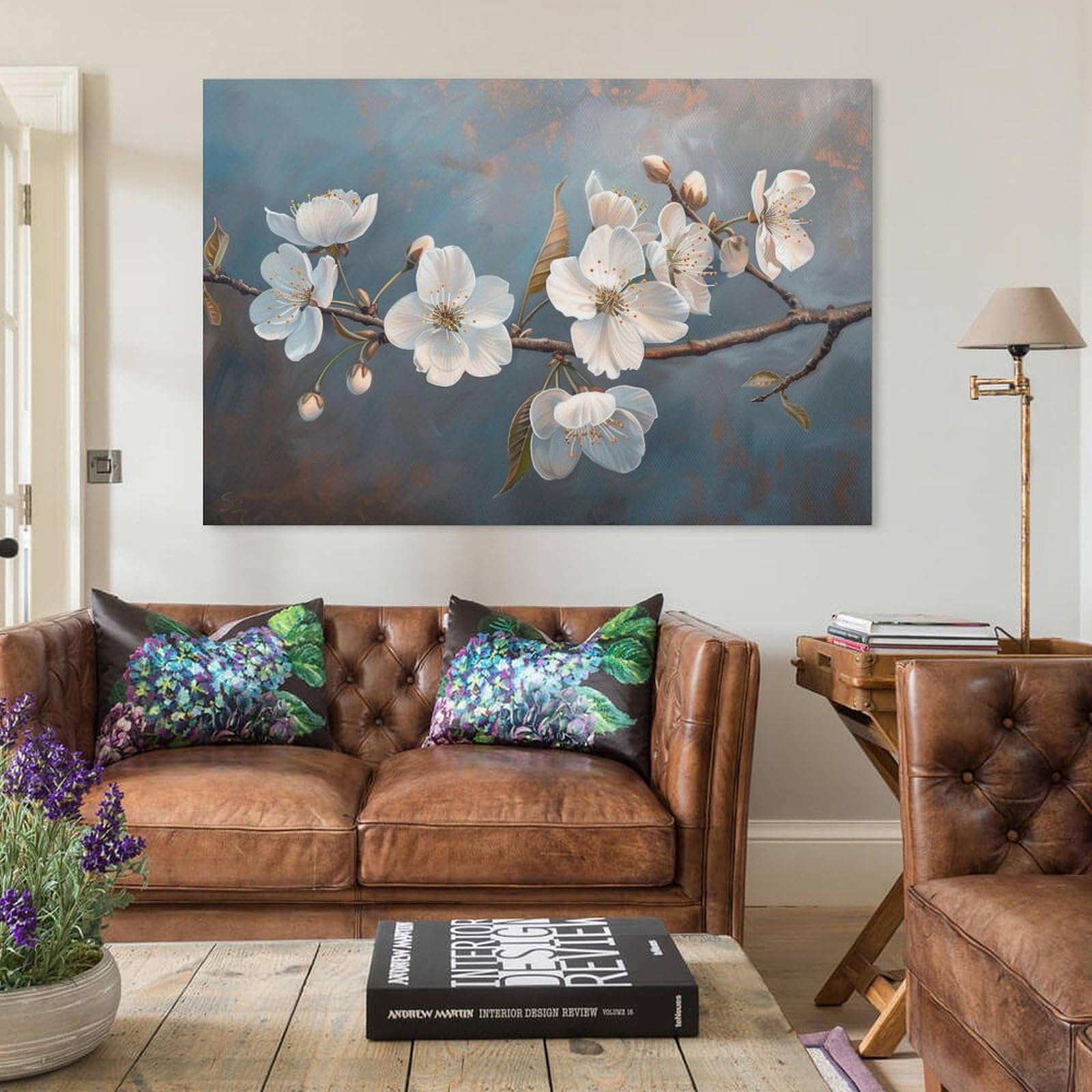 Amazon.co.jp: 絵画 芽吹く桜インテリア 絵画 魅力的な花 ボタニカル