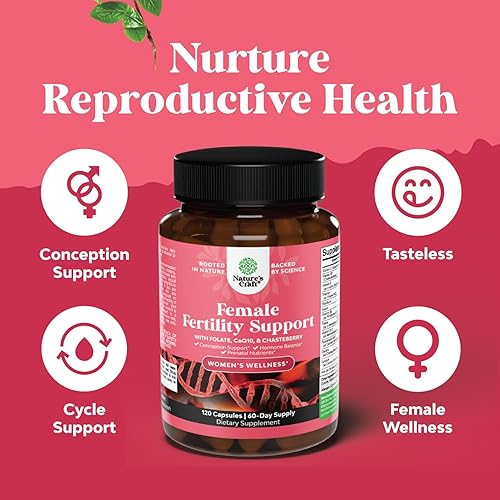 Miniatura 3 de Suplemento de fertilidad para mujeres con multivitaminas prenatales - Apoyo de fertilidad femenina con colina prenatal inositol folato Chasteberry y