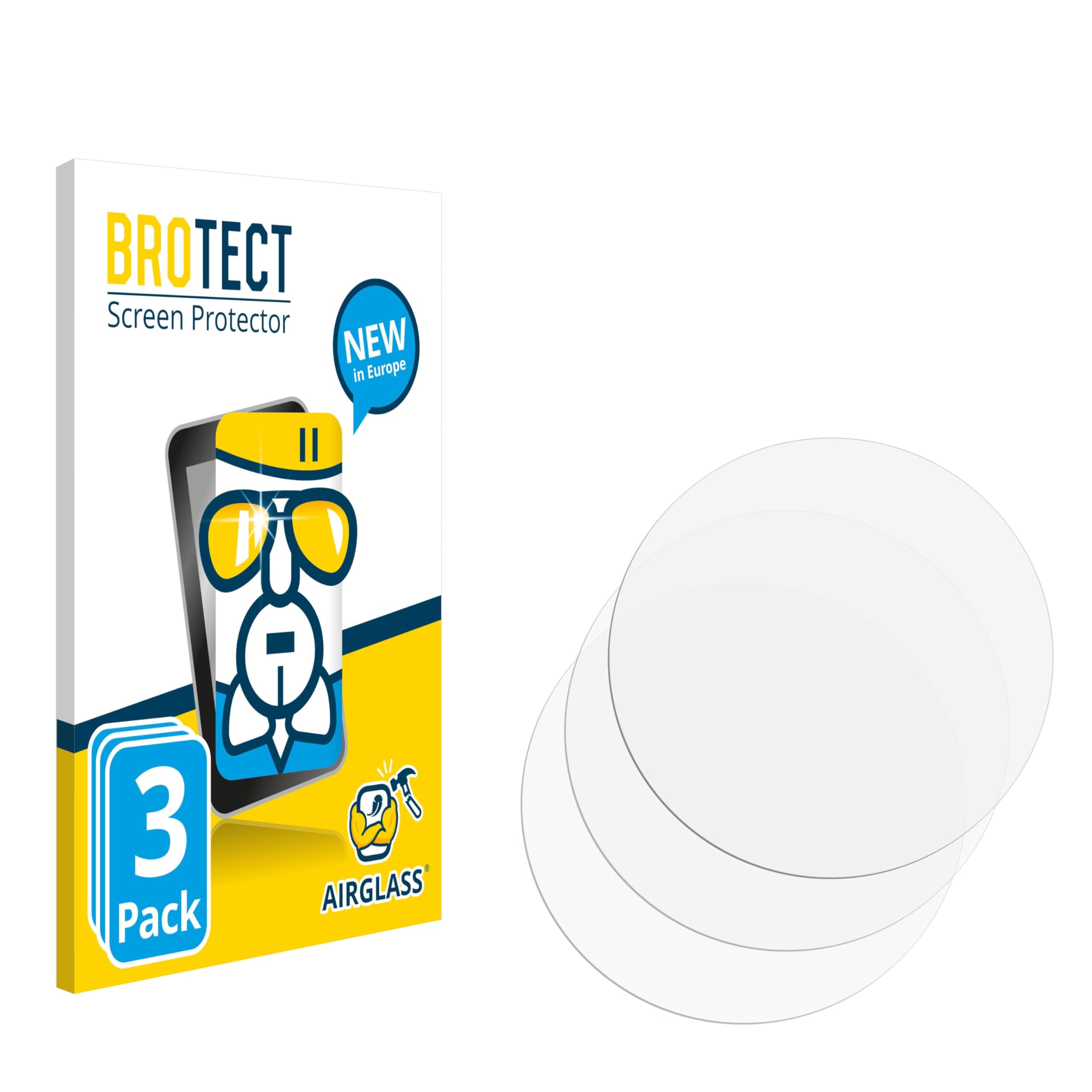 Brotect Pellicola Protettiva In Vetro Ibrido Per Xlyne X-Watch Siona – 3 Pezzi, Durezza 9H, Anti-Impronta, Made In Germany - 2