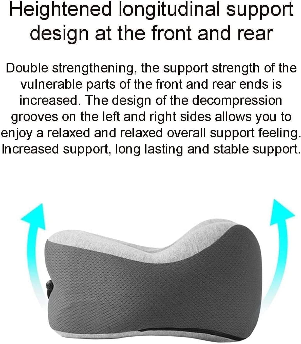 Travel Neck Pillow for Airplane Sleeping 100% Memory Foam Adjustable Travel Pillows, for Head Support Soft Adjustable Pillow for Plane, Car & Home Recliner Use (Color : B)