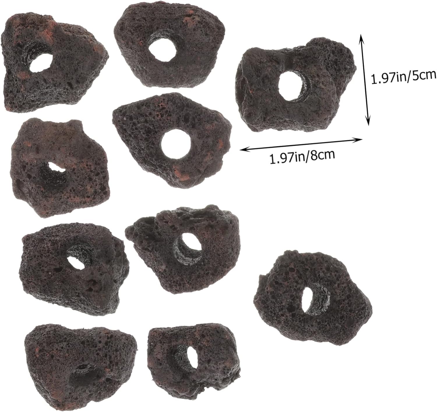 10pcs Volcanic Plant Fixing Rings for Fish Tank Durable Aquarium Decoration Base for Water Plants Flexible and Easy to Clean for Aquariums