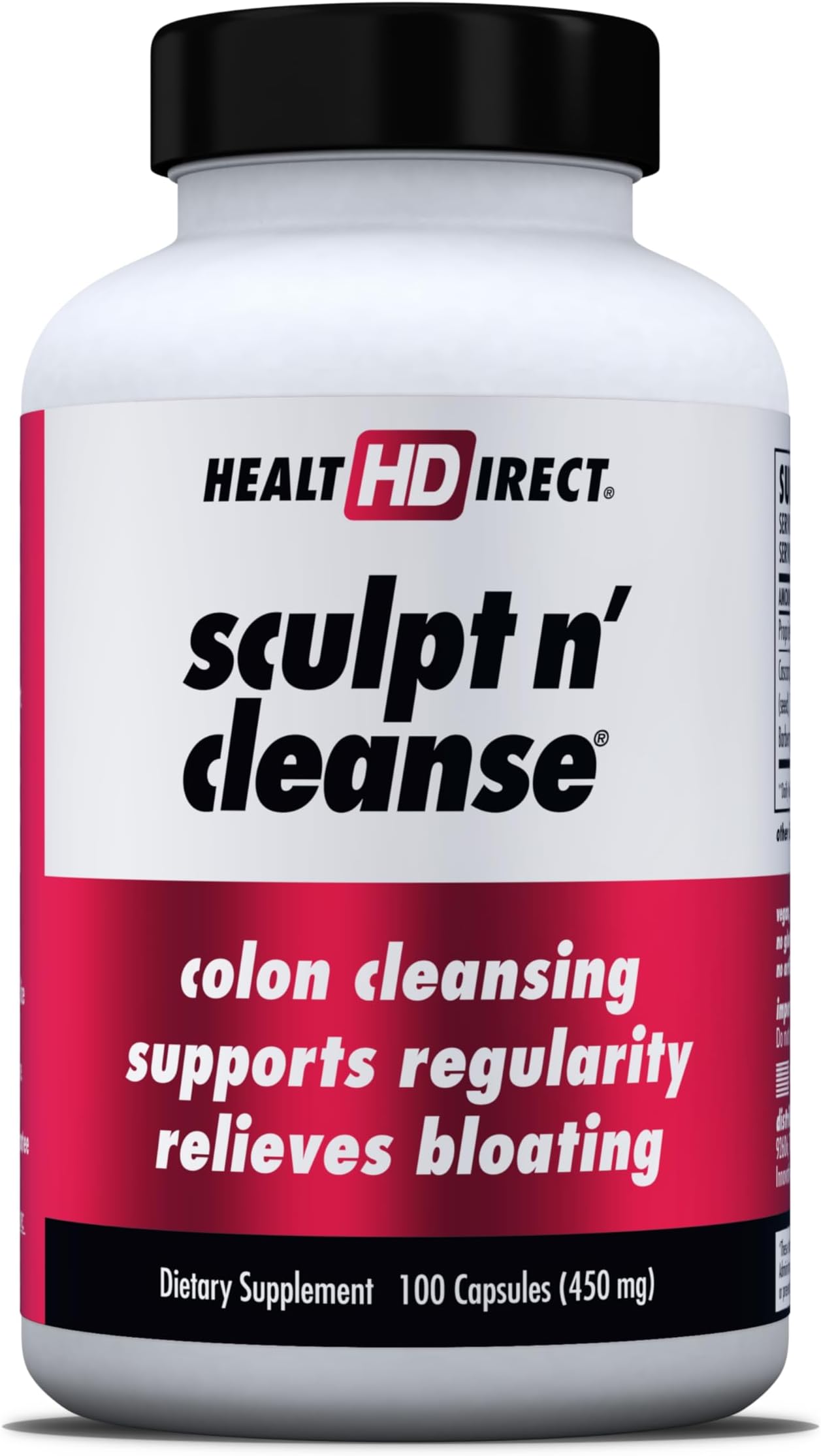 HEALTH DIRECT Sculpt n' Cleanse - Herbal Colon Cleanse for Digestive Health & Regularity - Natural Detox & Gut Flush Supplement - 100 Veggie Capsules