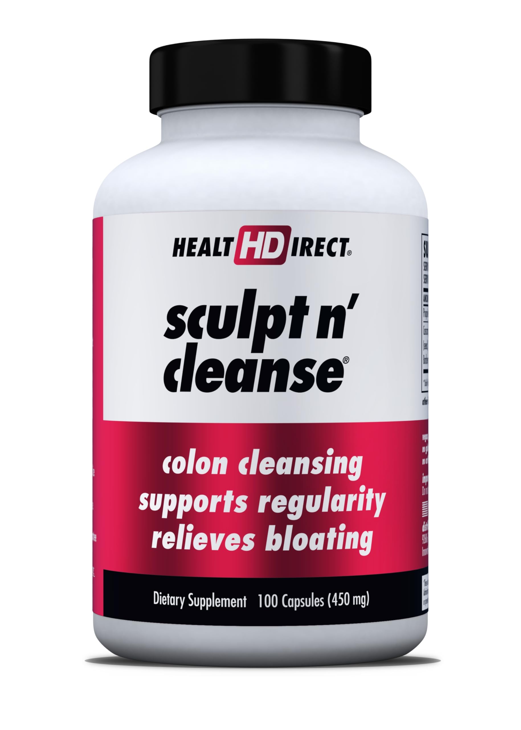 Sculpt n' Cleanse - Herbal Colon Cleanse for Digestive Health & Regularity - Natural Detox & Gut Flush Supplement - 100 Veggie Capsules
