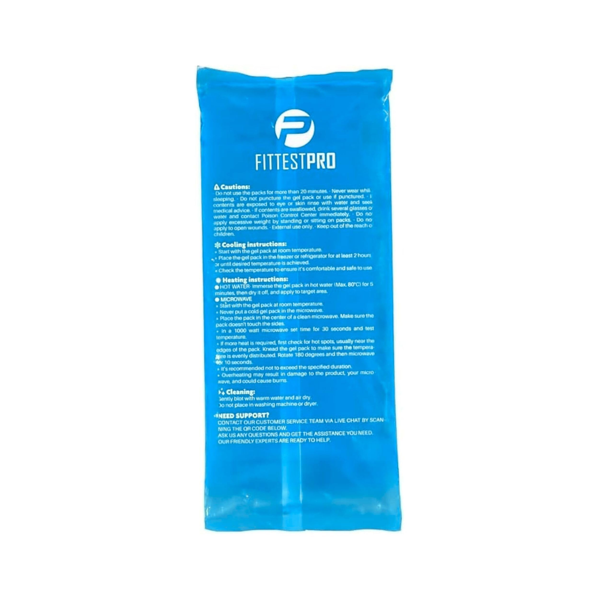 Fittest Pro Reusable Gel Ice Pack for Hot Cold Compress, Injury Ice Pack (1 Pack, Blue, Regular)