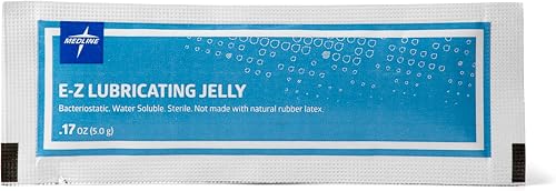 Medline E-Z Lubricating Jelly, 5 g Foil, Sterile (Pack of 600)