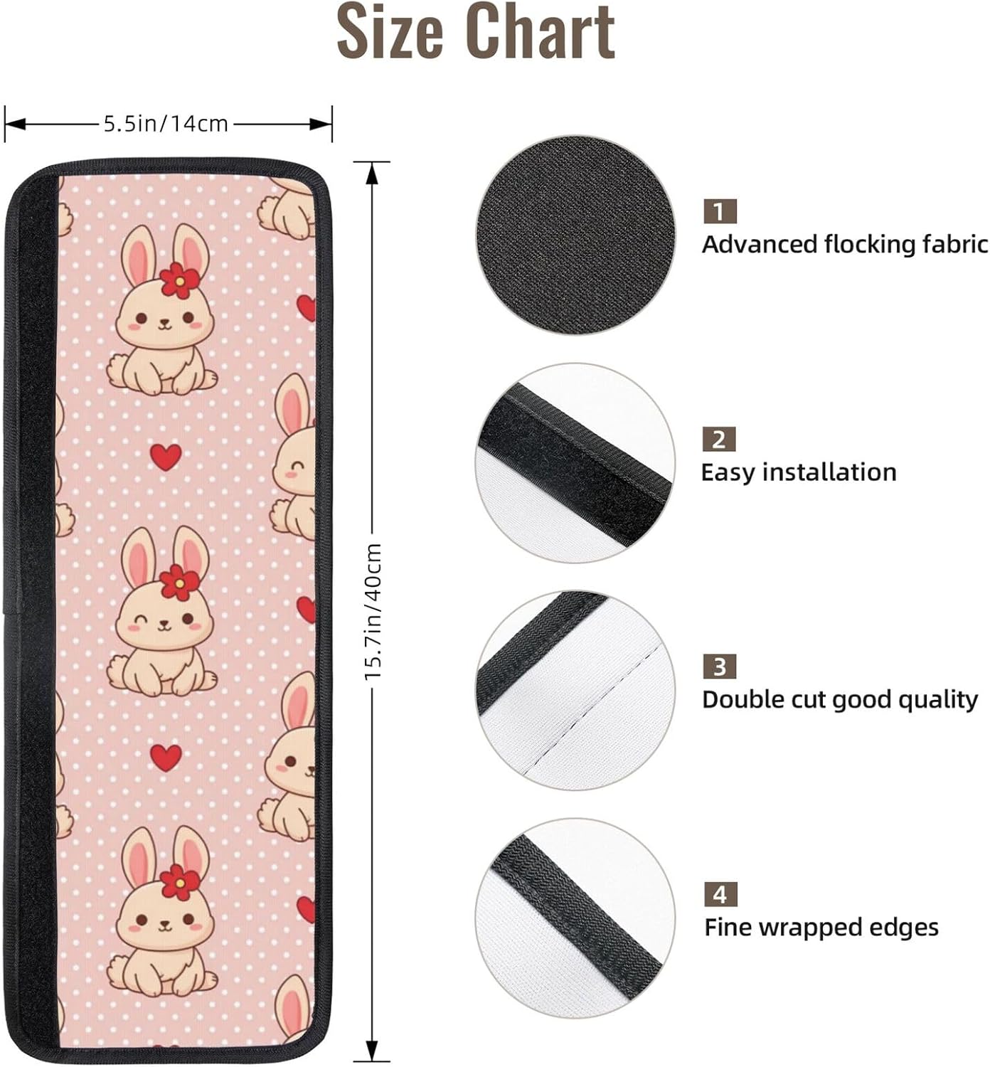 Romantic Refrigerator Handle Covers Cute Rabbits Red Hearts Dots Fridge Handle Covers Set of 2 Refrigerator Door Handle Covers for Kitchen Decor Door Handle Covers for Oven Dishwasher