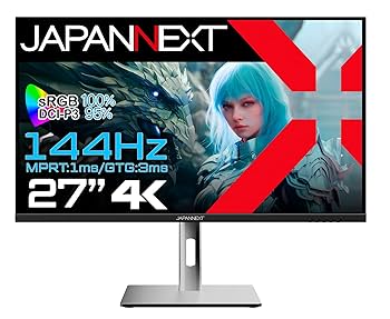 JAPANNEXT 4Kゲーミングモニター 27インチ USB-C ドット抜け無 楽天市場】JAPANNEXT 27インチ ULTRA FAST IPSパネル搭載 360Hz