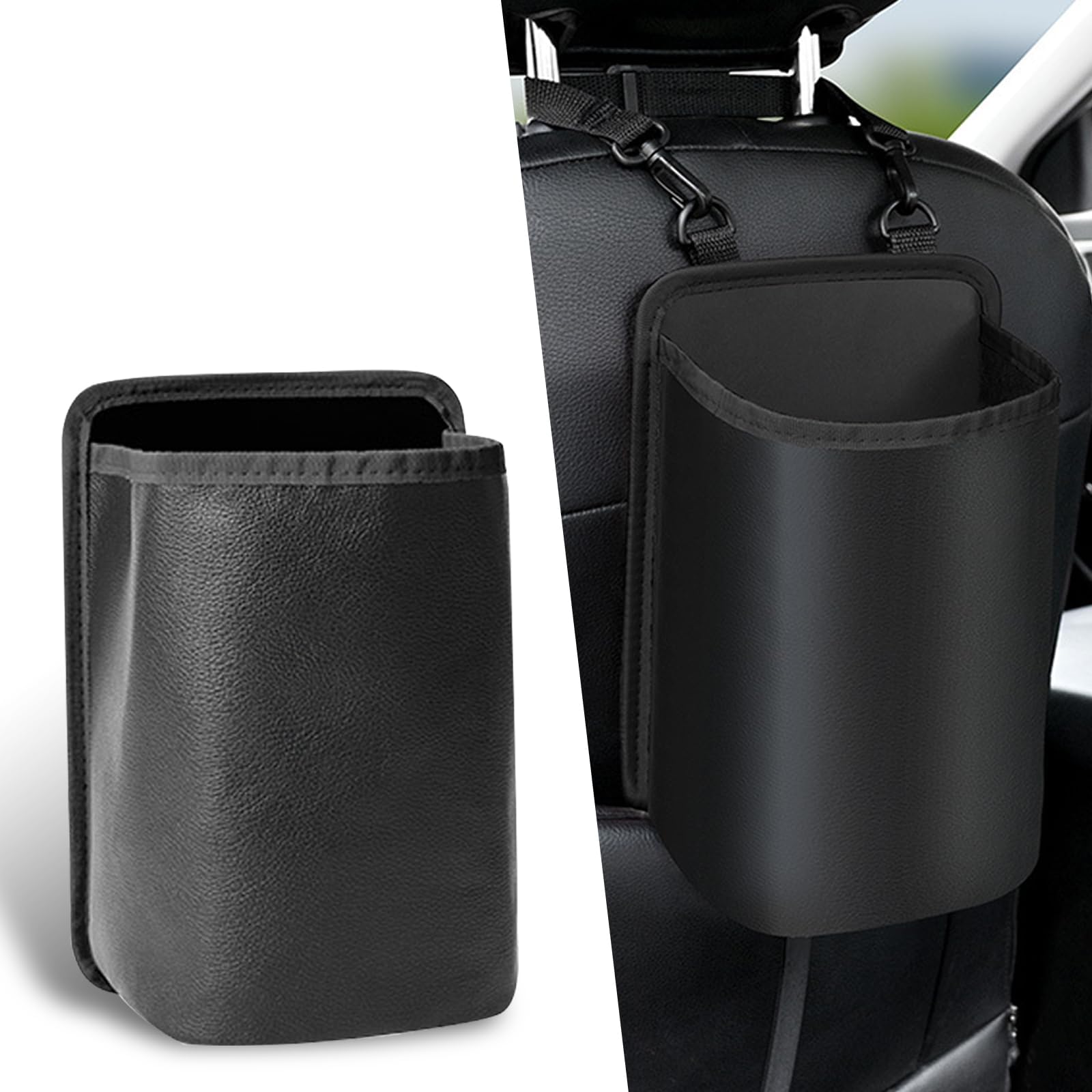 Automaze Car Organizer Back Seat, Waterproof Hanging Basket Organizer, Storage Bag for Toys, Universal for Most Cars SUVs and Trucks (Black) (Black)-image-40