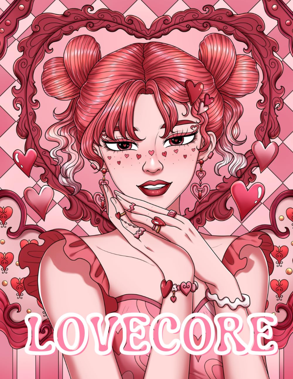 Lovecore: Coloring Book for Adults, Women, Teens, and Kids Featuring Beautiful Love-Inspired Illustrations for Relaxation and Stress-Relief, Valentine