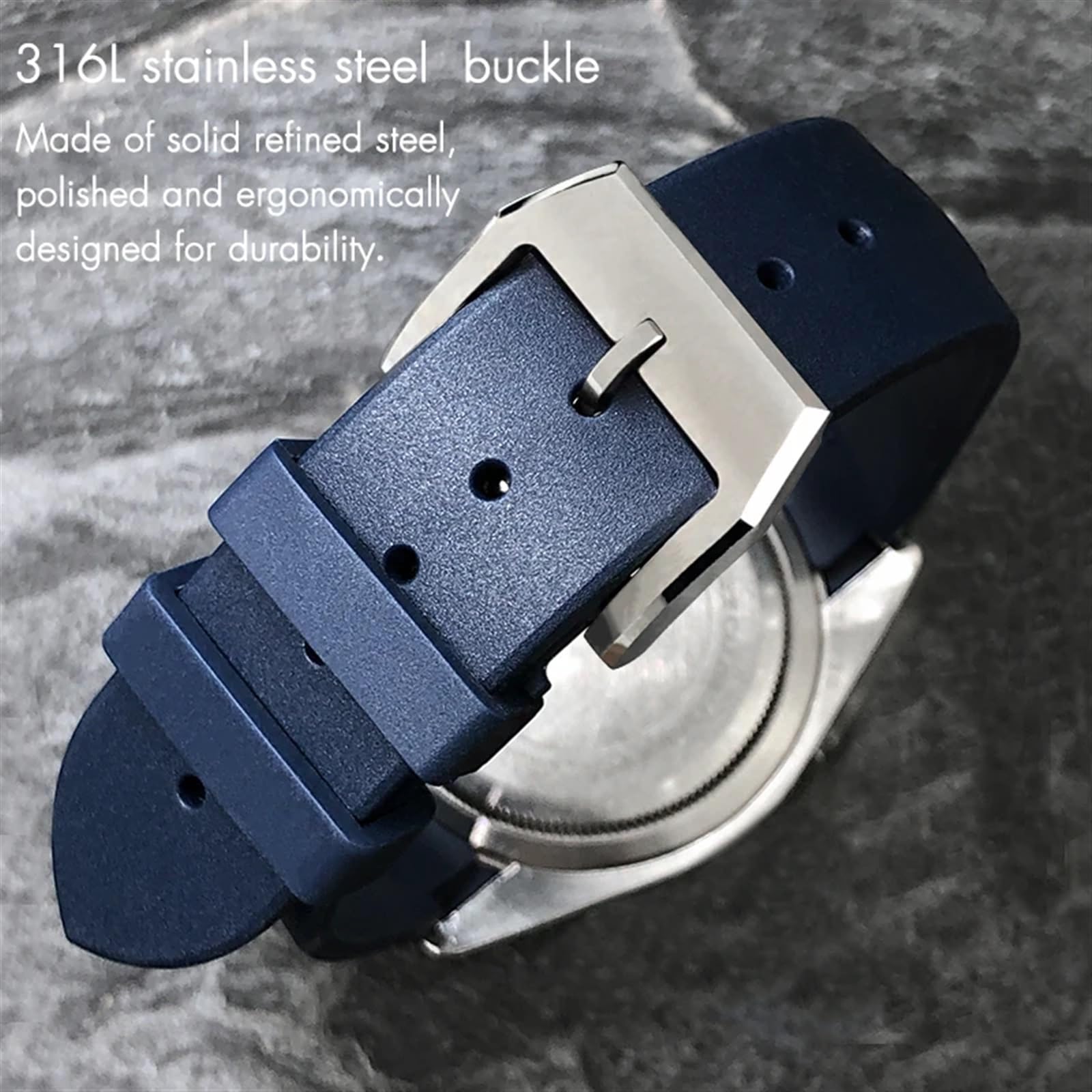 Correa de reloj de silicona y goma con extremo curvado, 22mm, 20mm, para Tudor Black Bay, 41mm, Pelagos, 42mm, 1958, correa de reloj deportivo azul