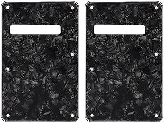 Tremolo Cavity Cover Backplate, Electric Guitar Backplate, Guitar Pickguard Tremolo Spring Cavity Cover Back Plate Back Plate Tremolo Cavity Cover for St Style Electric Guitar(Black Pearl)