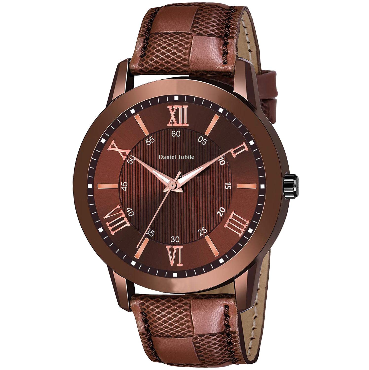 Analog Daily Use Leather Strap Wrist Watches for Men (Brown) (B0BX9Z22K4) Amazon Price History, Amazon Price Tracker