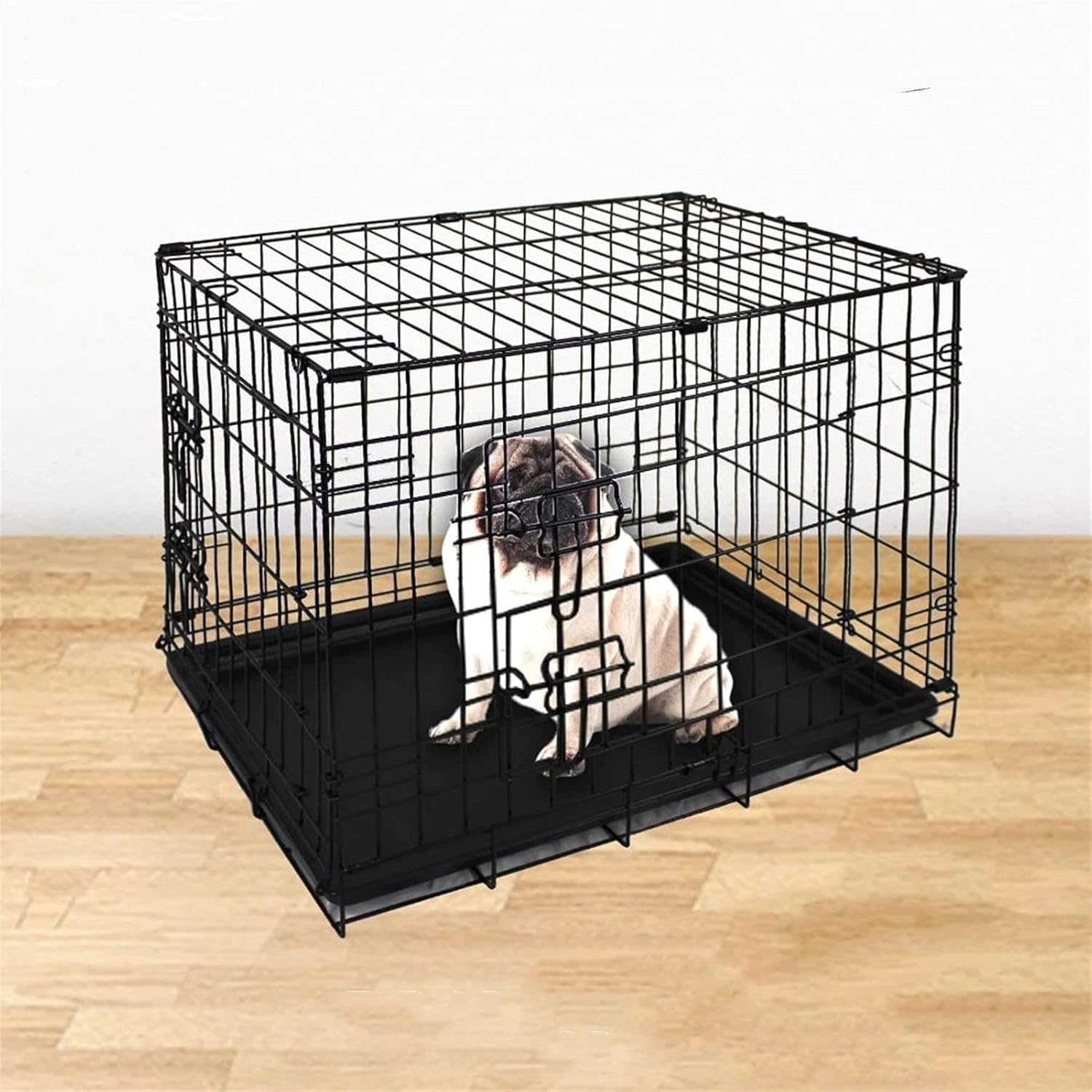 ペットケージ 犬 Mサイズ 開催中 小型犬 中型犬 引き出しトレー ペットサークル 折りたたみ ダブルドア