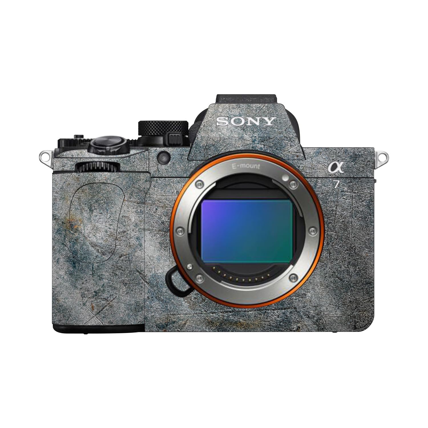 Glossy Glitter Camera Skin Compatible with Sony Alpha A7 Mark V (2025) - Shadow Concrete - Premium 3M Vinyl Protective Wrap Decal Cover - Easy to Apply | Crafted in the USA by MightySkins