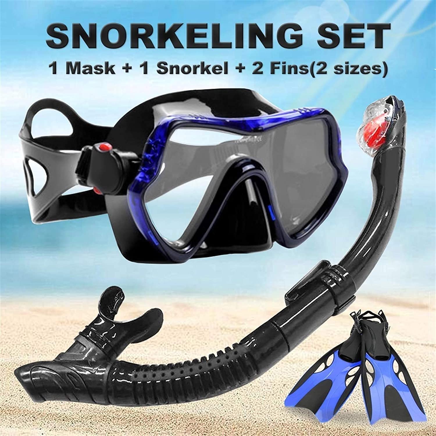 Masque de plongée intégral Masques de plongée Masque de plongée Masque de plongée sous-marine professionnel antibuée Lunettes de plongée Lunettes Masque Tube de respiration facile Tubas Natation