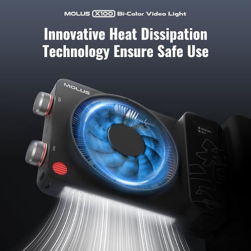 Miniatura 6 de ZHIYUN MOLUS X100 Bi-color Combo 100W Video Light Oficial V2 Versión mejorada Iluminación de fotografía profesional Iluminación de salida continua