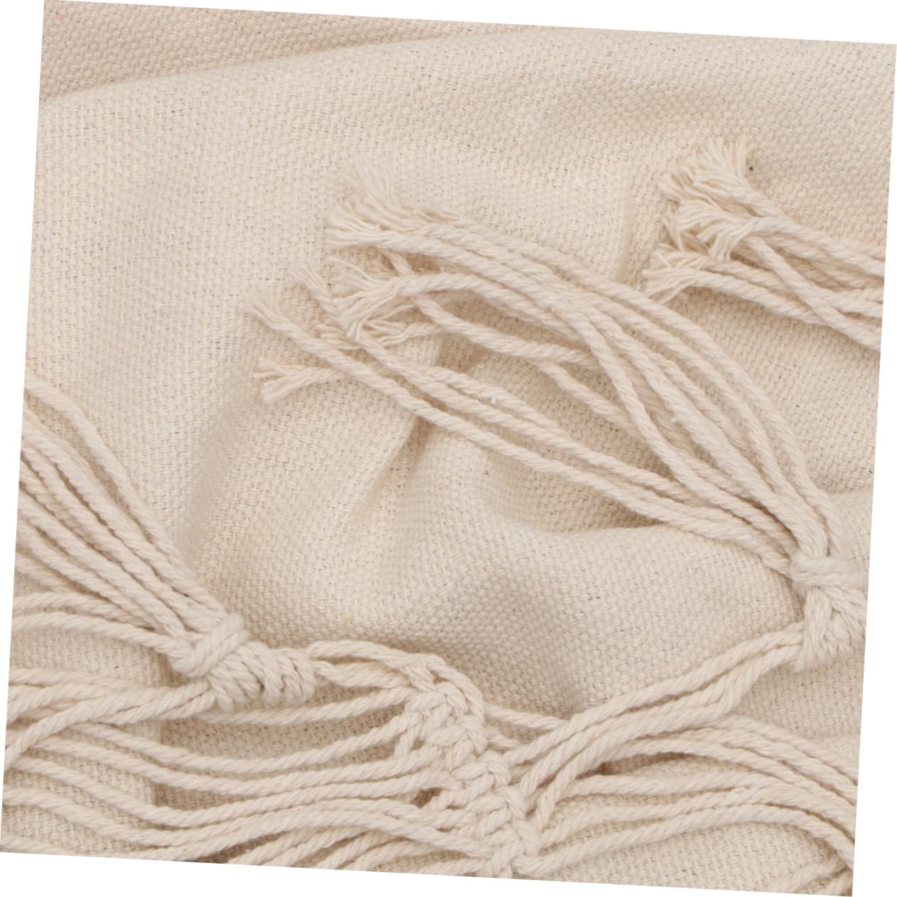 1pair Garden Tassel Hammock Swing Double Canvas Hammock for Camping and Hiking Storage Bag and Hanging Rope Chic Outdoor Swing Chair for Relaxation