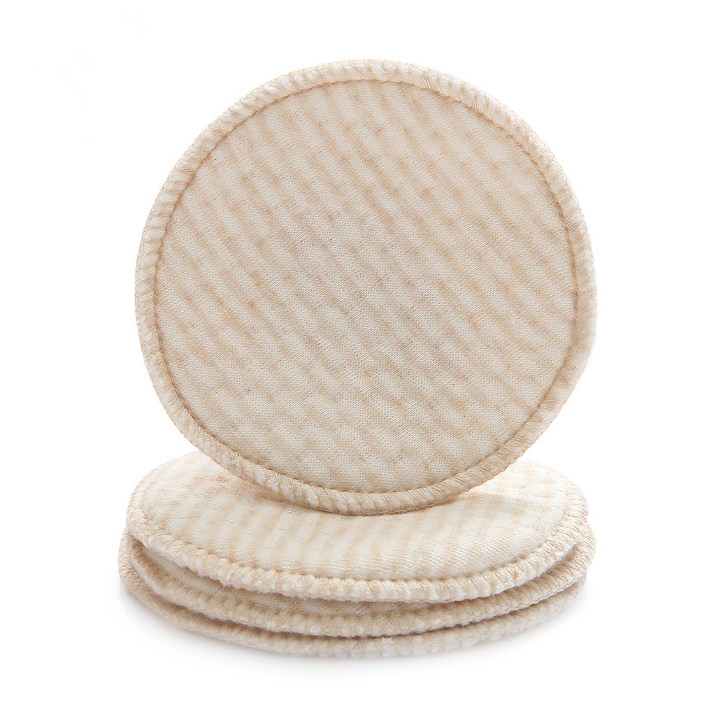 XUYUH 4pcs Breast Pads Absorbency Soft Breathable Organic Cotton Pads for Anti-Overflow Breast Pads Nursing Accessories, 9x9cm