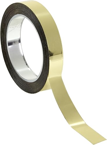 Chartpak Cinta de arte gráfico, 14 pulgadas de ancho x 324 pulgadas de largo, Mylar metálico dorado, 1 rollo (BG2509)