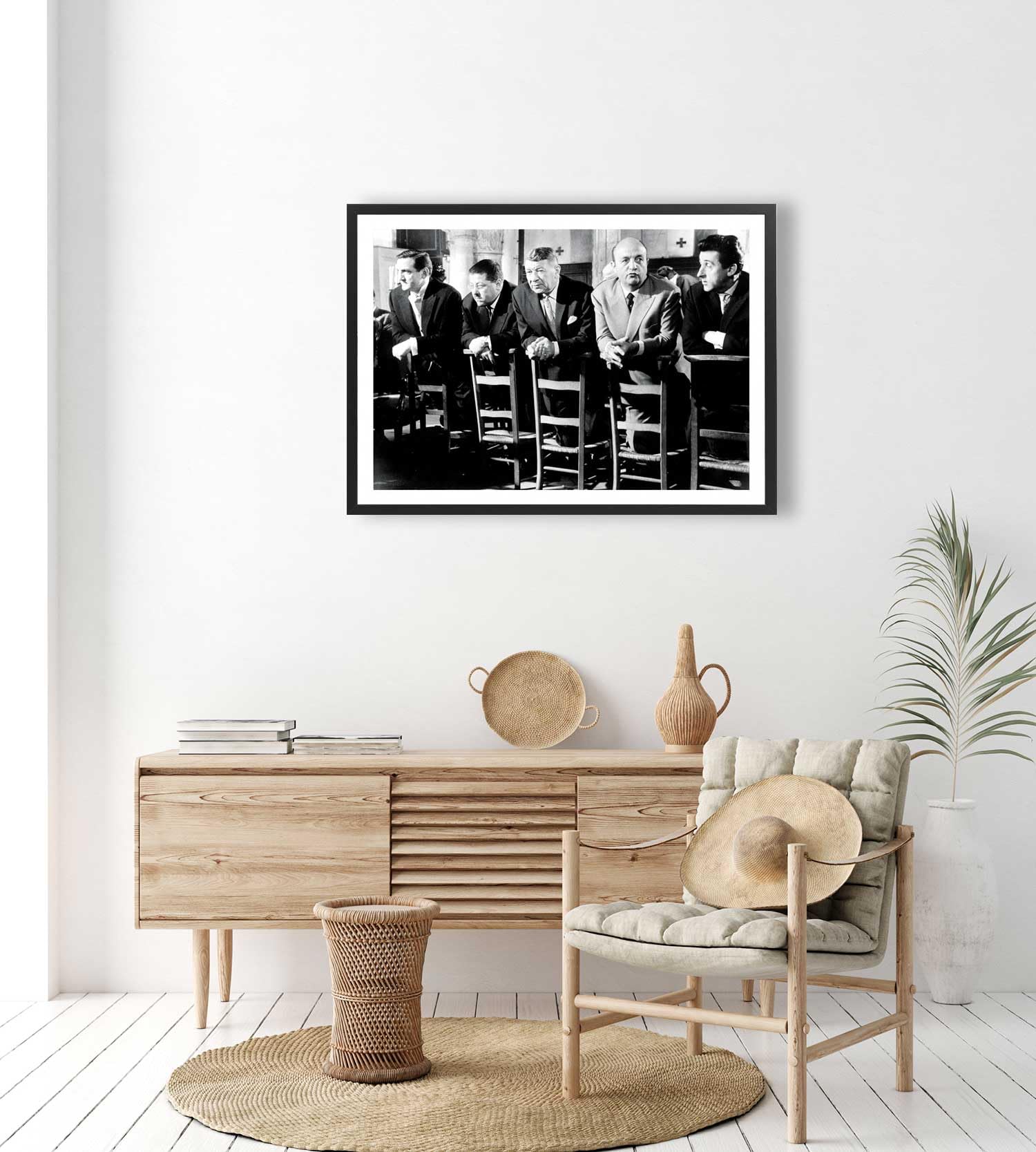 Générique Tableau les tontons flingueurs 70 x 50 cm affiche HD avec cadre en bois noir inclus