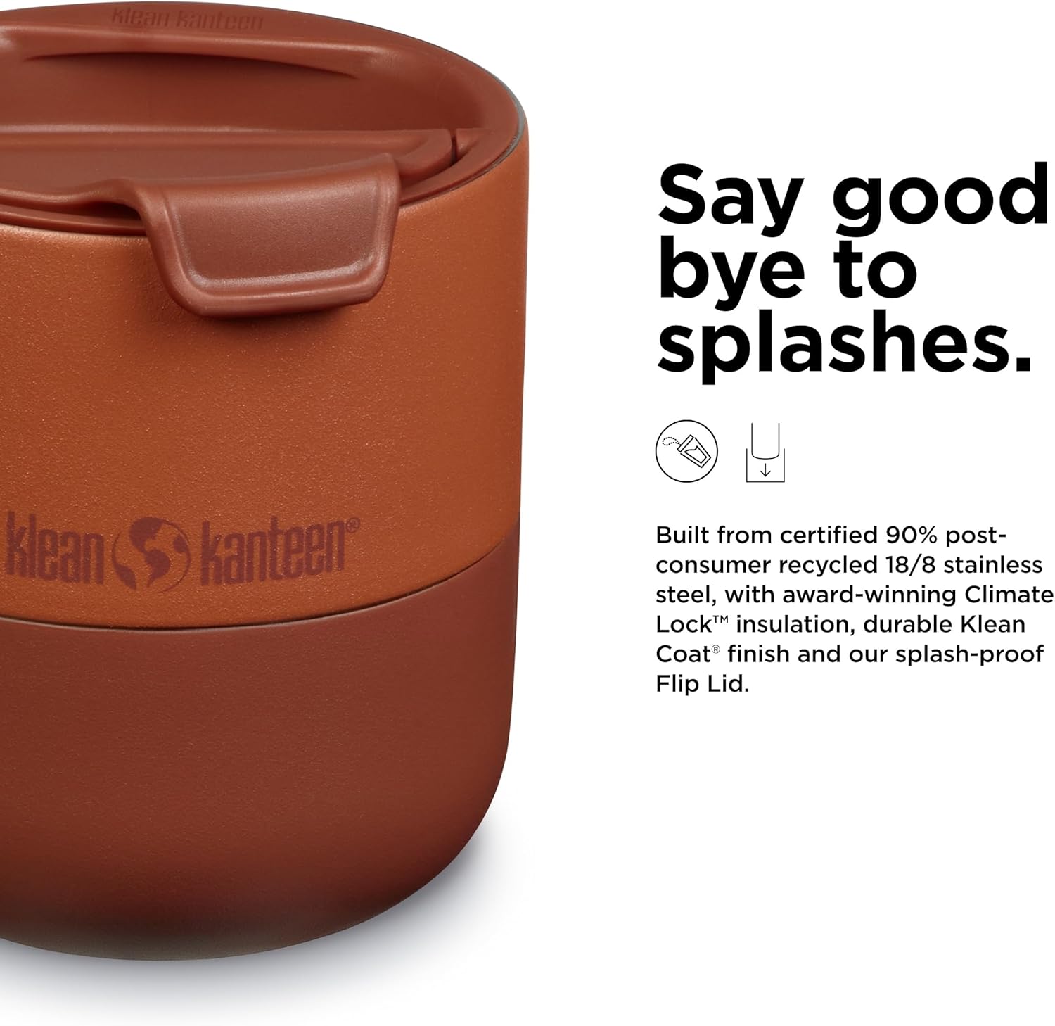 Klean Kanteen Rise 10oz Lowball - Stainless Steel Tumbler with Flip Lid - Autumn Glaze - Image 4