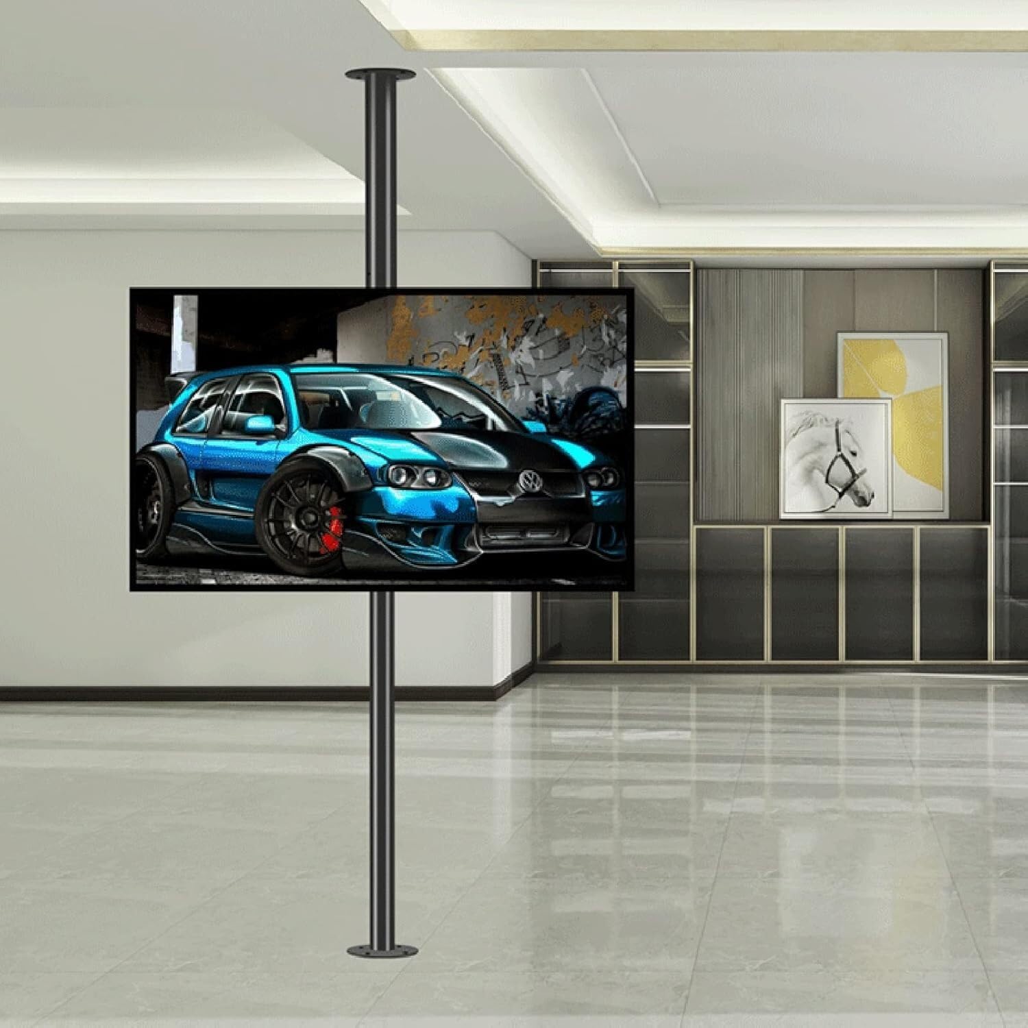 Support TV mural orientable pour éliminer les reflets sur écran plat de 32 à 75 pouces