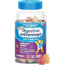 Digestive Advantage Daily Probiotic Gummy for Kids, Multi, Natural Fruit Flavours, 80.0 Count