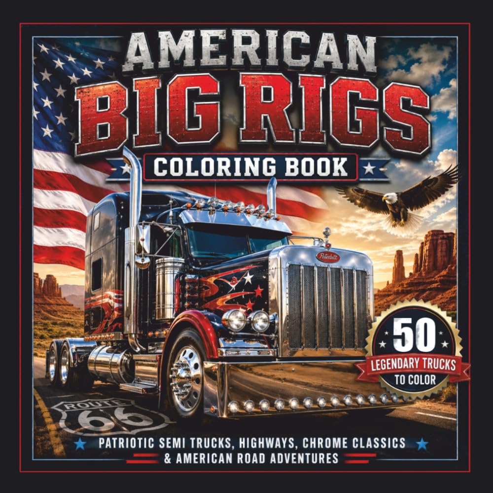 Ultimate American Trucks Coloring Book: 50 Legendary Trucks to Color