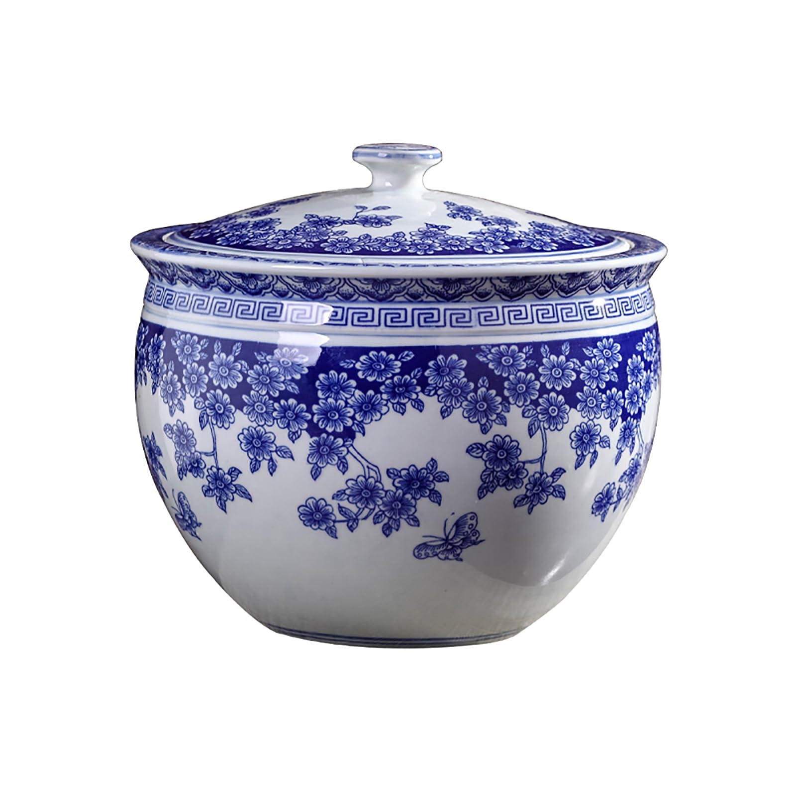 Dispensador De Arroz De Cerámica, Contenedor Para Alimentos, Dispensador De Granos Integrado Para Harina, Especias, Legumbres, Frutos Secos Y Té, Cilindro De Conservación De Cereales(26*23cm/10.2*9in)