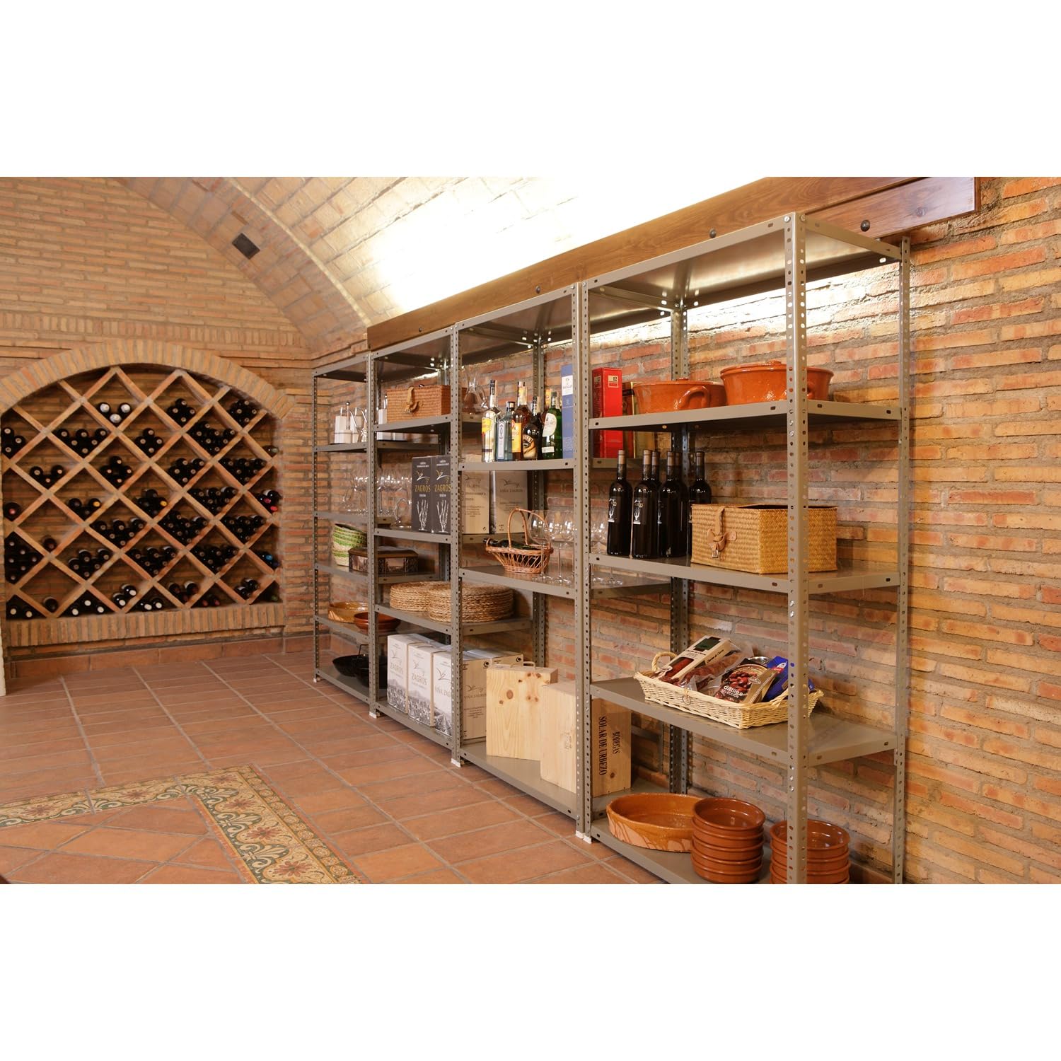 Simon Rack Estanterias Metalicas 2000x900x300 mm, 6 Baldas Metalica, 75 kg de Punto Flexión, Estanterias Almacenaje, Galvanizado - Advantage
