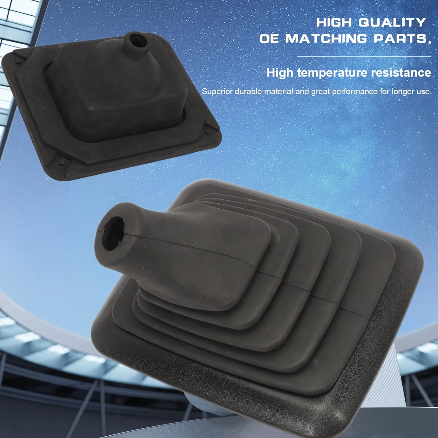 Manual Shifter Rubber Boot W/Mounting Bracket Compatible for F150 F250 F350 Bronco 1990 1991 1992 1993 1994 1995 1996 1997 Manual Transmission Gear Shifter Boot Replace F5TZ7277BA