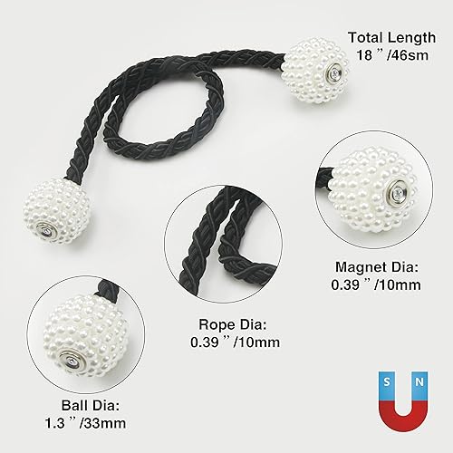 Miniatura 3 de Abrazaderas magnéticas para cortinas, cómodas cortinas de cortina, lazos de tela, sujetadores de cortina para cortinas de ventana al aire libre