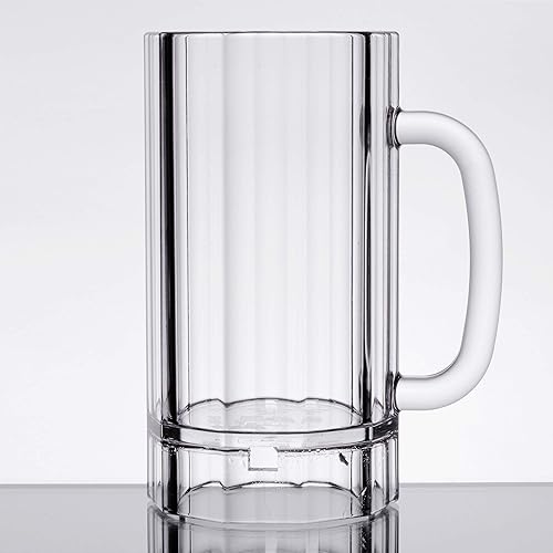 Miniatura 2 de GET - Taza de cerveza de plástico resistente a las roturas 20 onzas policarbonato 00087-PC-CL juego de 12