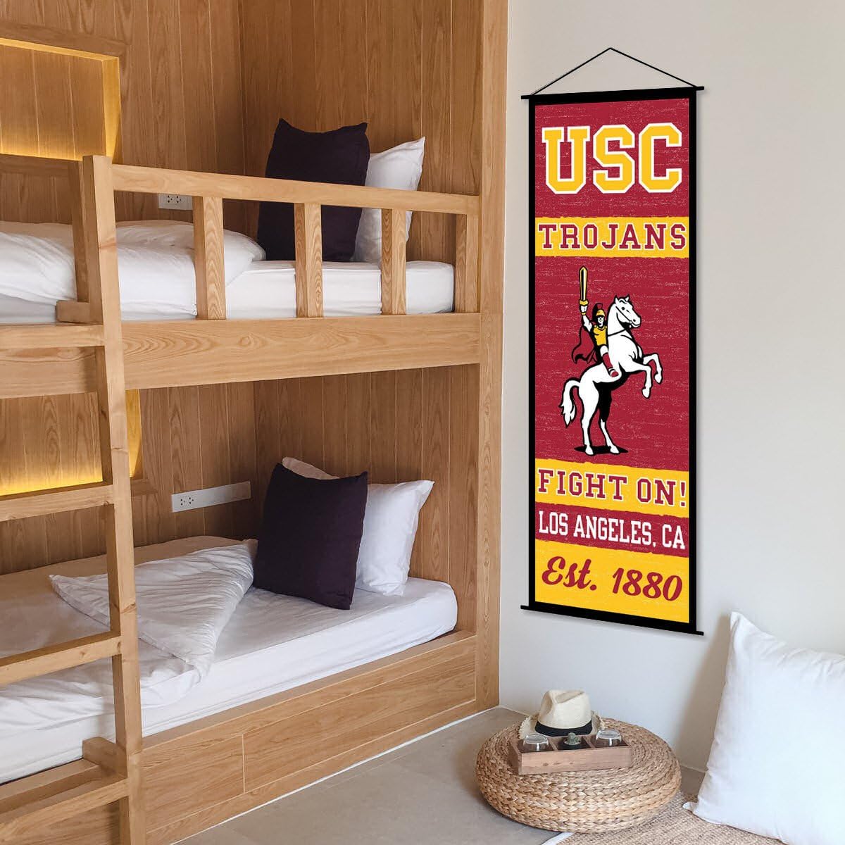 USC Trojans Banner and Scroll Sign