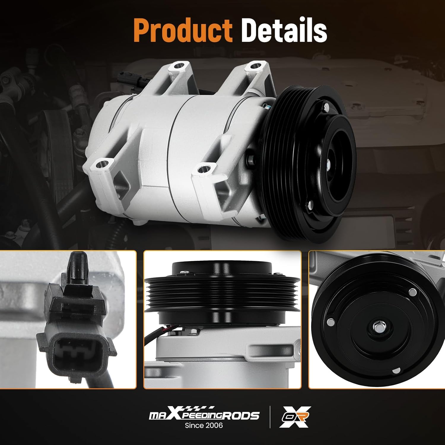 maXpeedingrods Air Conditioner Compressor AC Compressor with Clutch for Nissan Rogue 2.5L 2008-2013, Rogue Select 2014-2015 L4 2.5L Replaces CO11200C