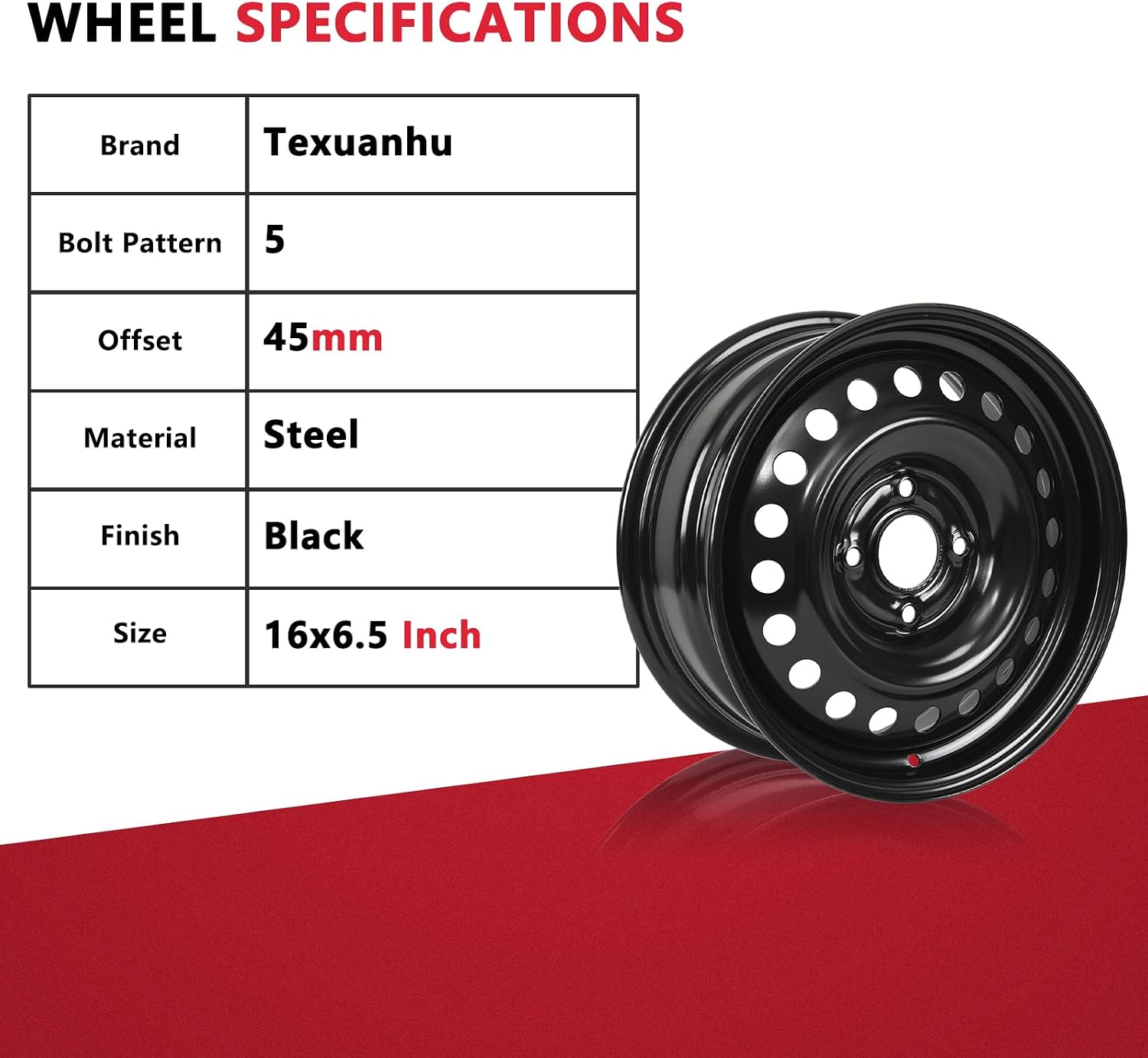 16x6.5 Inch Black Steel Wheels Rim for Nissan Sentra 2007-2012, 16 Inch Direct Replacement (1)