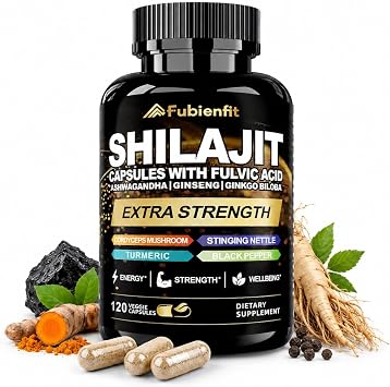Shilajit Capsules for Men with Ashwagandha for Energy & Stamina Support
