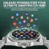 2025 DA GPT Smart Watch for Men with Bluetooth Call, Heart Rate, Blood Pressure, SpO2, Sleep Monitor, 107 Sports Modes, Waterproof Round Watch, 1.19-inch AMOLED Display, Compatible Android and iOS